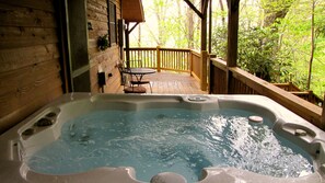 Secluded Six Person Hot Tub to soak your cares away! Clean/Sanitized every guest