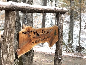 The Escape sign  truly is unique and makes our place easy to find.