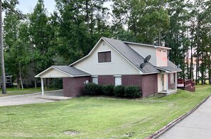 Nice home ON the lake in a quiet neighborhood; see the sunset in the background.