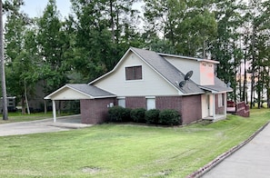 Nice home ON the lake in a quiet neighborhood; see the sunset in the background.