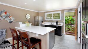 Nalo Bungalow at Poipu Beach Suite B - Fully Equipped Kitchen & Breakfast Bar - Parrish Kauai