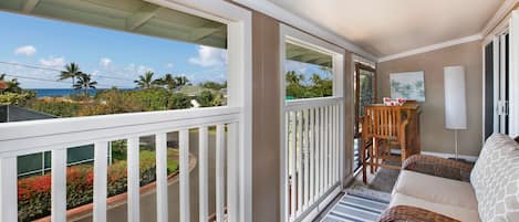 Nalo Bungalow at Poipu Beach Suite B - Ocean View Lanai - Parrish Kauai