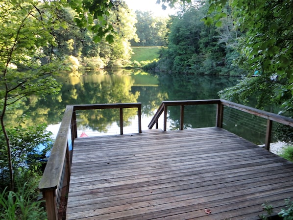 Private dock perfect for relaxing, fishing, and swimming