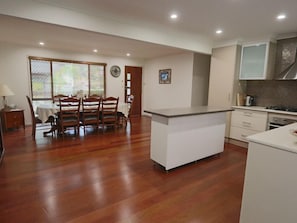 Large kitchen with huge dining table 