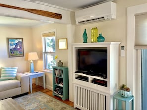 40" HDTV, Cable, Netflix, DVD. Mini-split A/C unit.