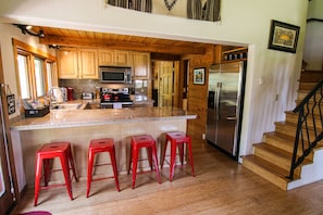 Living Space, stairs to loft