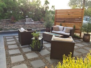 Private front patio