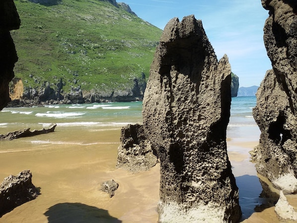 Sonabia beach at low tide, A wonder of nature, Just a twelve minute walk