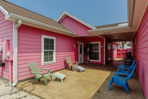 Private patio area for enjoying outdoor time with loved ones