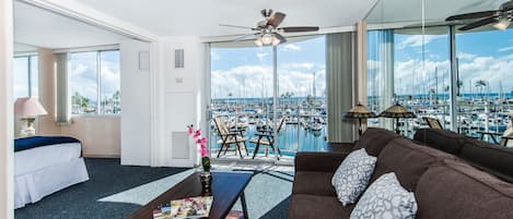 Living Room with View of the Marina