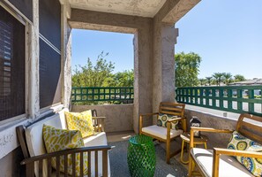 Balcony off living space (second floor unit)