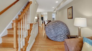 The huge LoveSac beanbag is a huge hit with kids. 