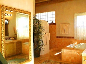 "Her" luxury bathroom in master bedroom #1 plus separate "His" bathroom with shower only (not shown)