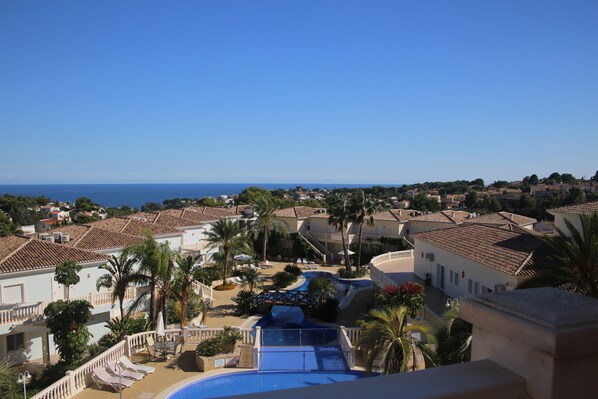 sea and pool view from the terrace
