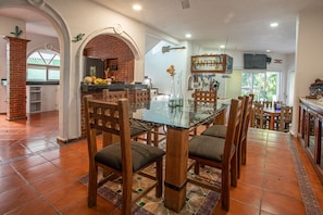 The dining room