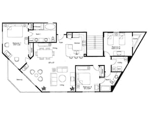 The Floor Plan of the unit.
