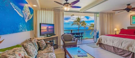 Living room and master bedroom with wonderful view