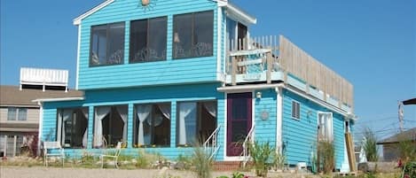 Pick your favorite porch or deck for relaxing! Great ocean view from upper deck.