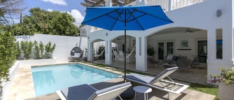 Back view of house from pool deck