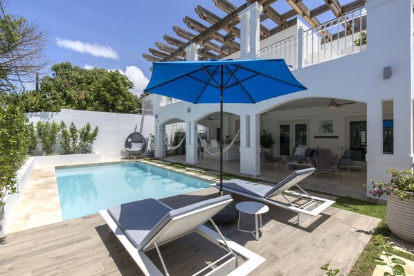 Back view of house from pool deck