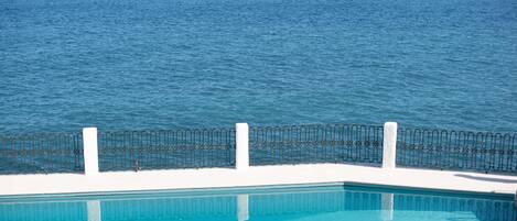 View to Atlantic Ocean and pool