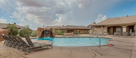 Pool featuring pool side seating