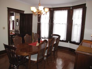 The dining room.