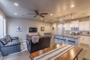 Dining Room View - Watch your favorite show and relax in the Living Room after a long day of adventures.