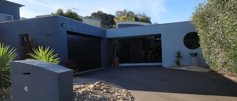 front of house, recently painted