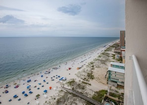 Beach view from balcony