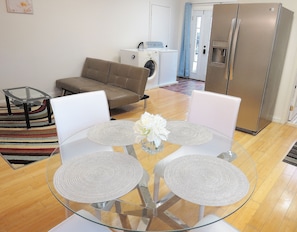 View from Dining Area including Full Size Refrigerator