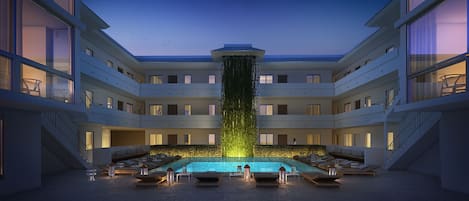 Front of property - evening/night