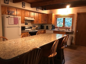 Newly remodeled kitchen, granite counters & hardwood floors