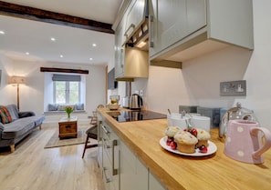 Contemporary open plan kitchen and living room