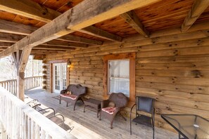 East side of cabin looking at main entrance