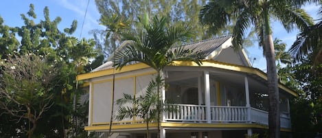 Exterior of house facing sea