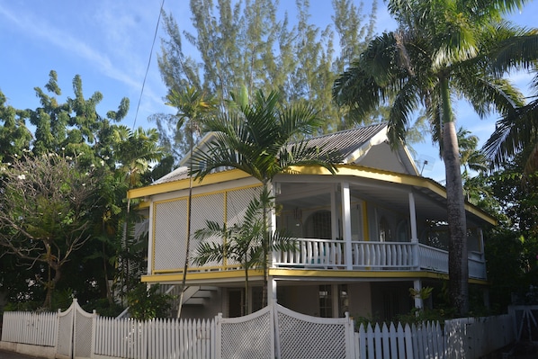 Exterior of house facing sea