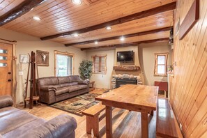Main level living room and dining.