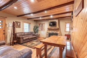 Main level living room and dining.