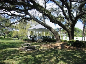 The gazebo is a great place to picnic, and makes a wonderful backdrop for photos