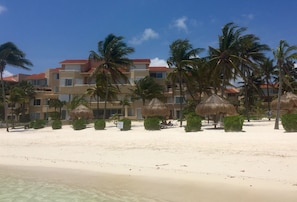View of the true beachfront C building from the beach. 