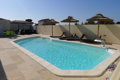 Aleria reciente chalet T4 de 140 m cómodo con piscina privada climatizada