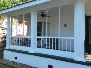 Great from porch on quiet street.  Sit and relax!