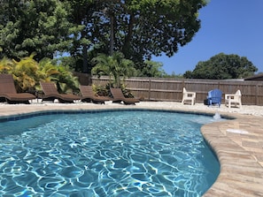 Comfortable lounge chairs with plenty sunshine!