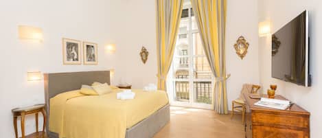 One of the three double bedrooms, all of them come with a king-size bed.