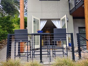 Set above street level.