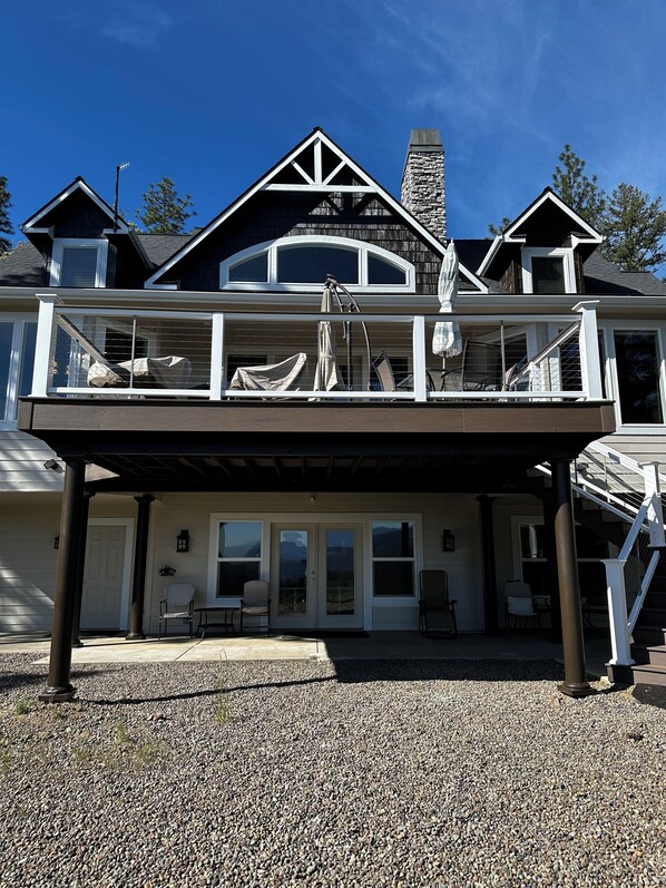 Beautiful Back deck with commanding view down the gorgeous valley