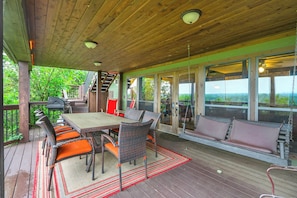Large covered deck to enjoy the outdoor space