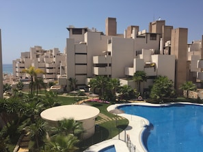 Terrace view - front side with beach view.