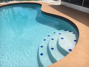 Newly resurfaced and HEATED pool!